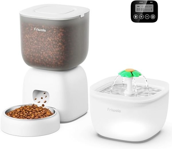 Automatic Cat Food Dispenser + Automatic Cat Drinking