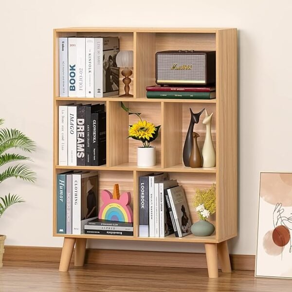 Wooden 7 Cube Book Shelf