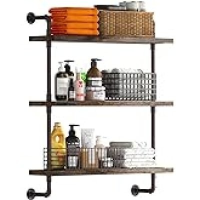 Rustic Tube Shelves